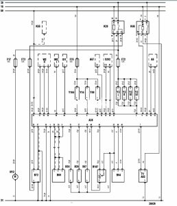 Електросхема Audi 100 (C4) двигун 2.0 ABK