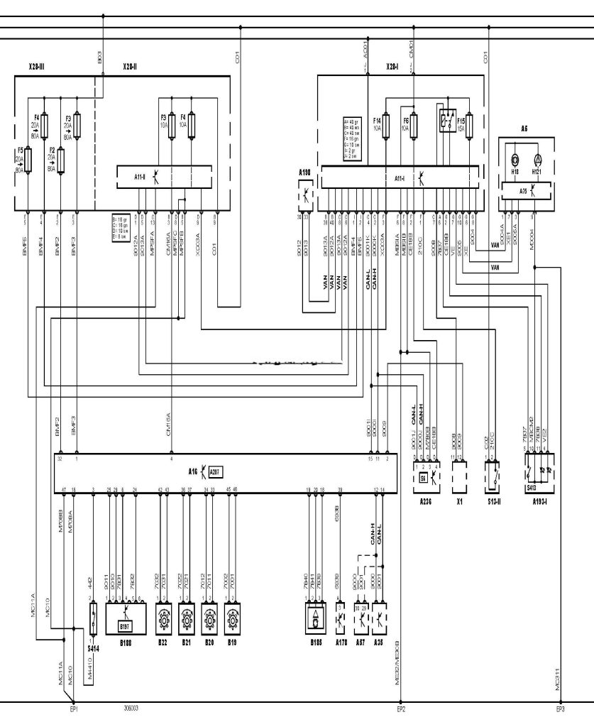 Електросхема ABS & TCS тип 2 Citroen C3 2005- 2010