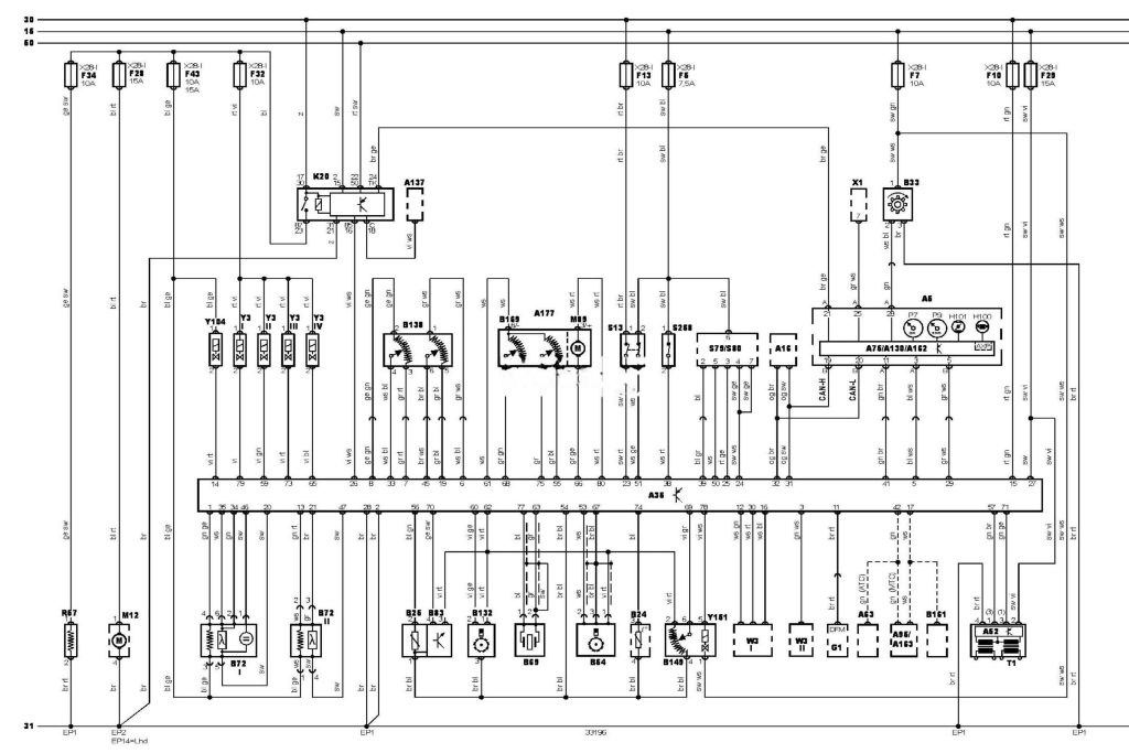 Електросхема двигуна APE Volkswagen Bora (1J) (1J2/1J6)