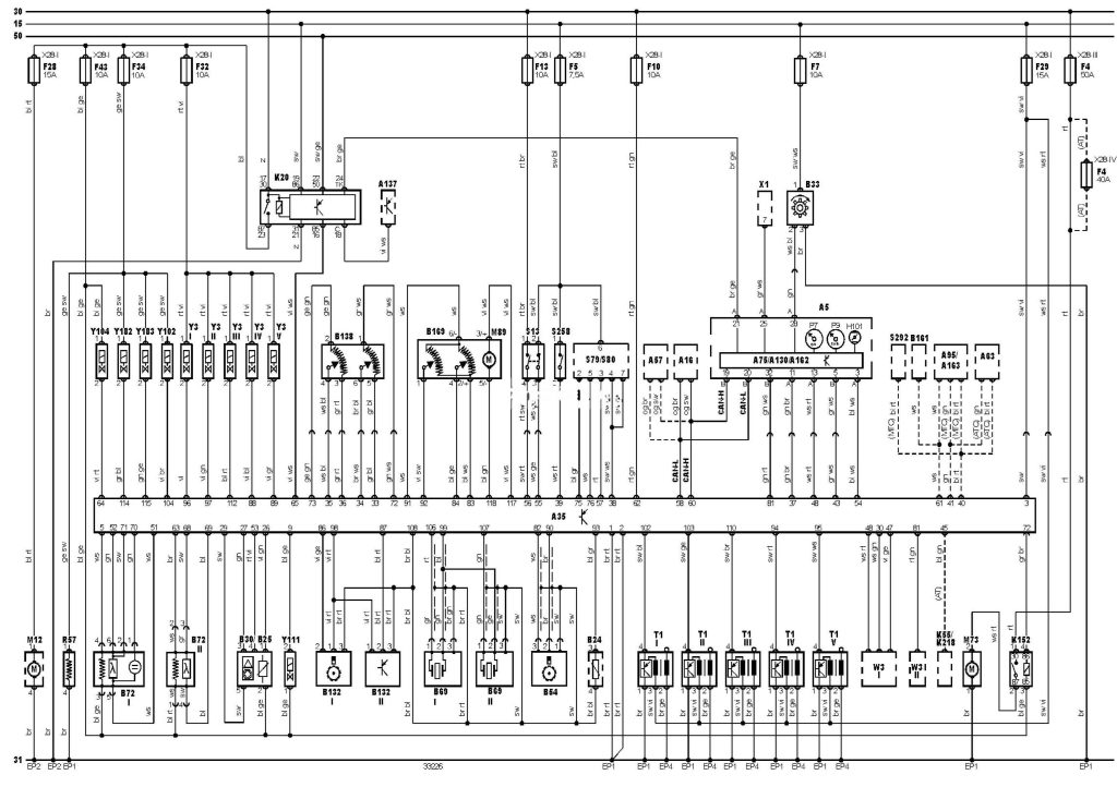 Електросхема двигуна AQN тип 1 Volkswagen Bora (1J) (1J2/1J6)