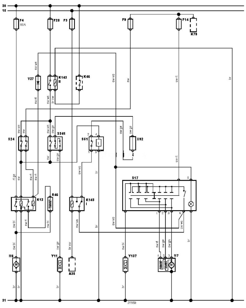 Електросхема кондиціонера тип 1 Ford Orion