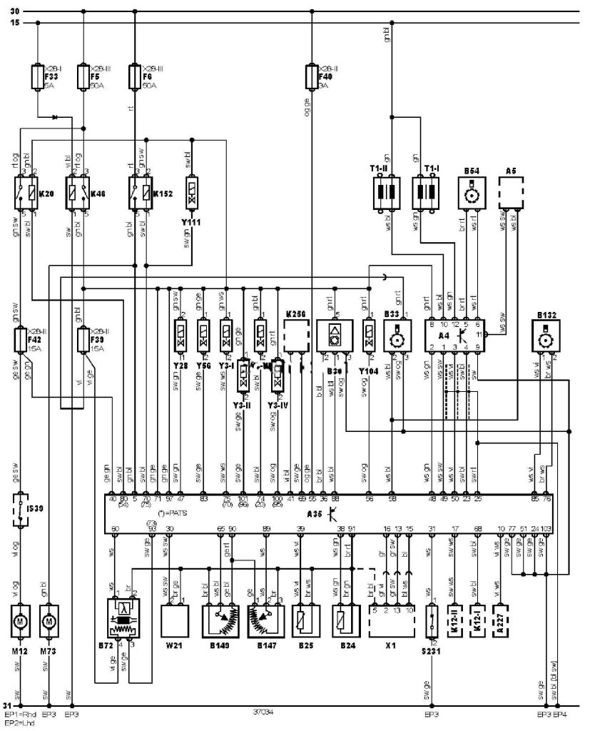 Електросхема двигуна NSF/ NSG тип 2 Ford Transit 5