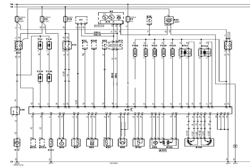 Електросхема двигуна К4М 752/753 тип 1 Nissan Kubistar