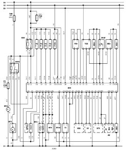 Електросхема двигуна X14XE Opel Astra-F