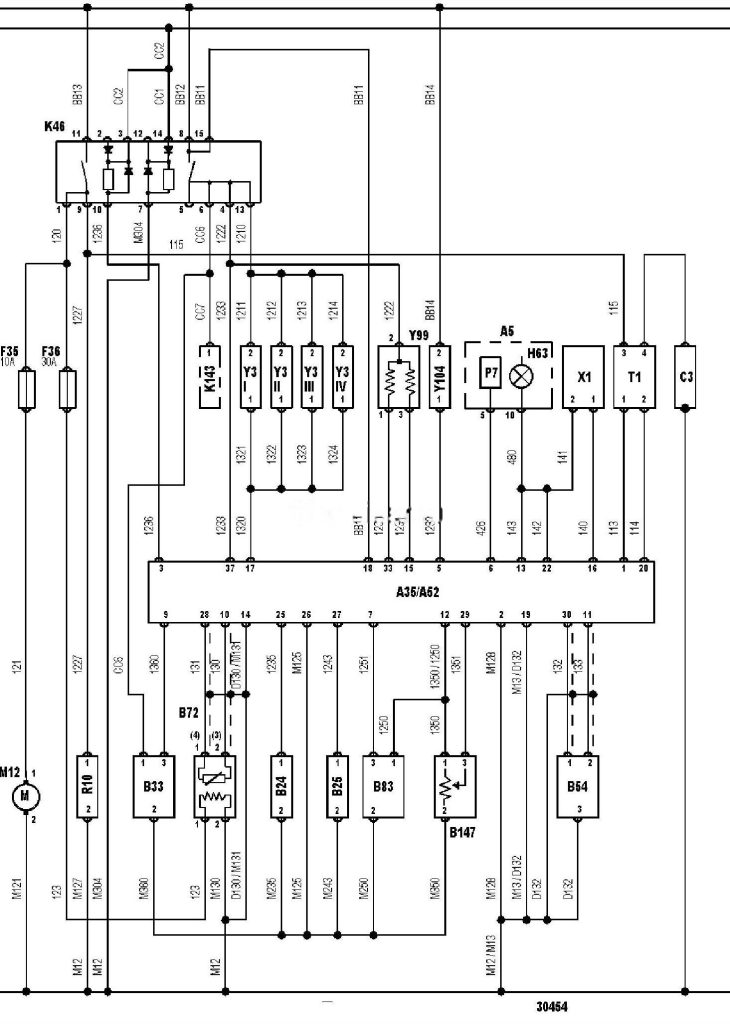 Електросхема двигуна TU5JP/Z Peugeot 306