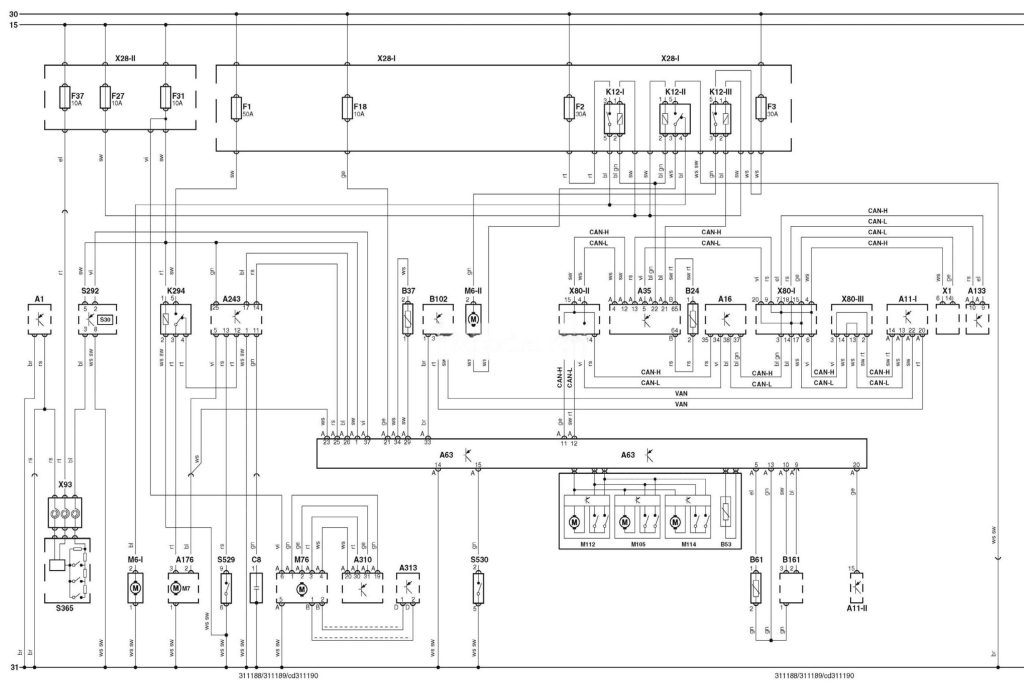 Електросхема кондиціонера тип 2 Toyota Prius 3 (XW30)