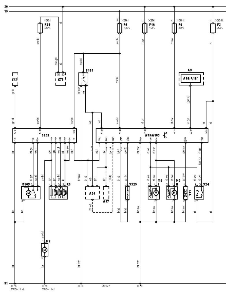 Електросхема кондиціонера тип 2 Volkswagen Bora (1J) (1J2/1J6)