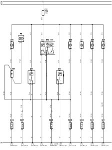 Електросхема освітлення салону тип 1 Volkswagen Bora (1J) (1J2/1J6)