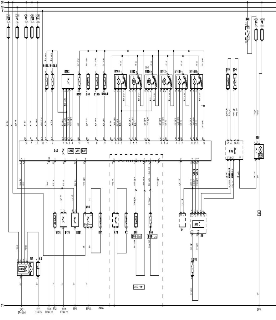 Електросхема кондиціонера Audi A4 (B6)-В7